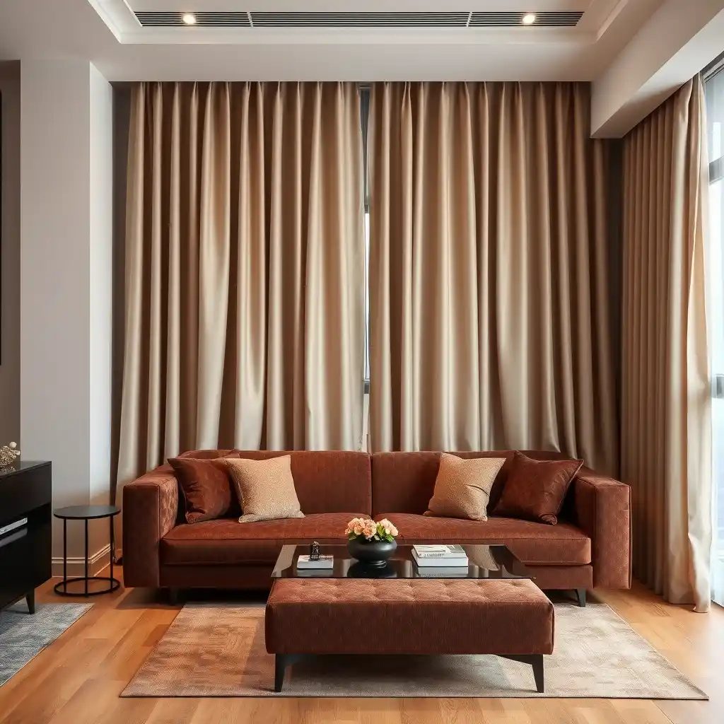 brown-silk-curtains-Dubai