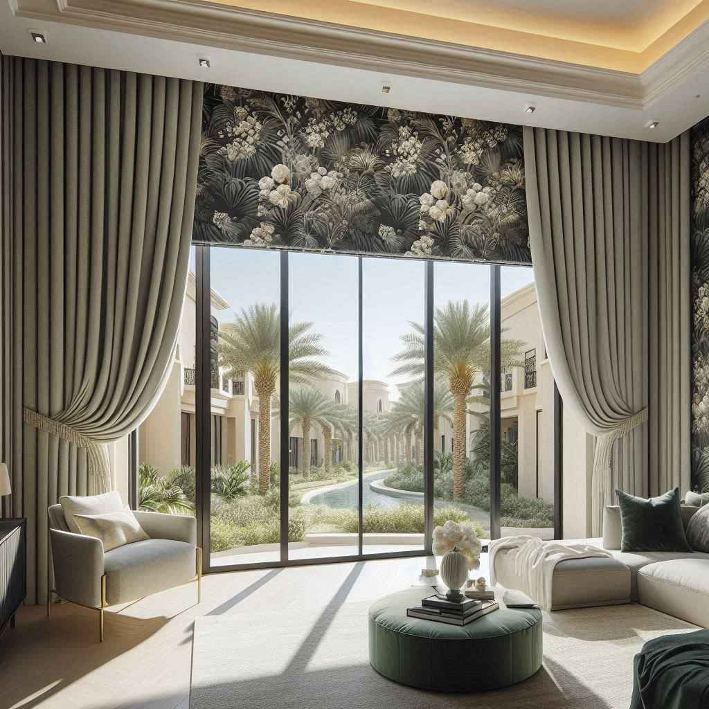 roller-blinds-flower-pattern-curtains-Dubai