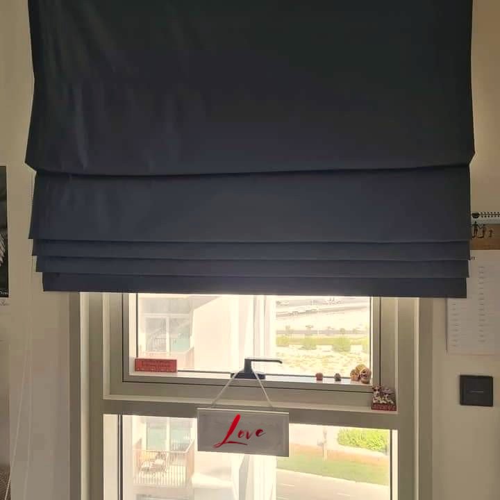 Roman blinds Dubai blue