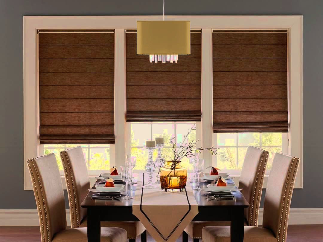 Roman blinds Dubai brown